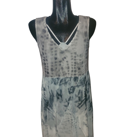 Picadilly Sleeveless Gray & White Layered Dress S - Picture 2 of 7